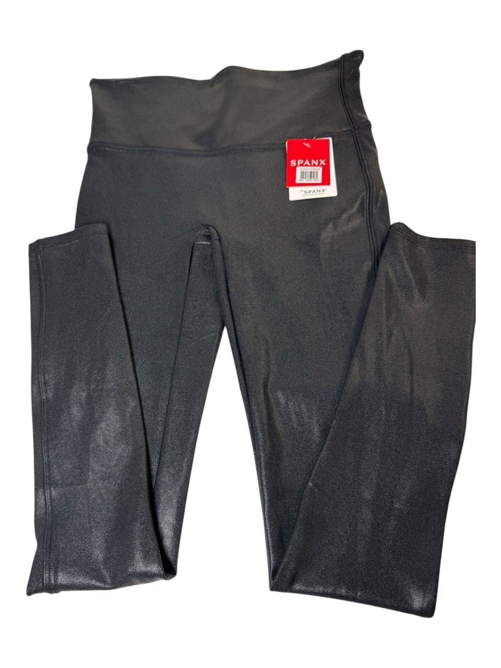 NWT Spanx Faux Leather High Waisted Shaping Leggings Black Petite S/P